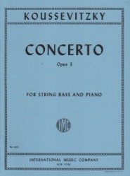 Concerto, Op. 3 - String Bass and Piano