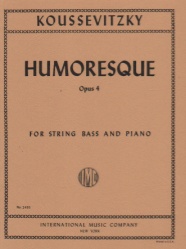 Humoresque, Op. 4 - String Bass and Piano