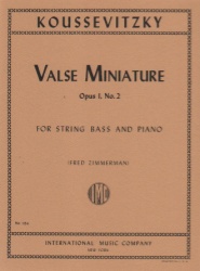 Valse Miniature, Op. 1, No. 2 - String Bass and Piano