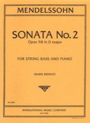 Sonata No. 2 in D Major, Op. 58 - String Bass and Piano