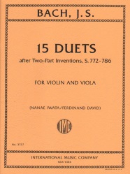 15 Duets after Two-Part Inventions, S. 772-786 - Violin and Viola Duet