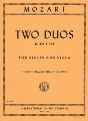 2 Duos, KV 423 and 424 - Violin and Viola Duet