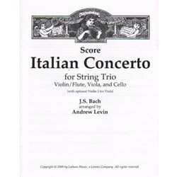 Italian Concerto - Violin (or Flute), Viola and Cello (Score)