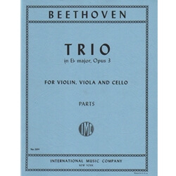 Trio in E-flat major, Op. 3 - Violin, Viola and Cello (Parts)