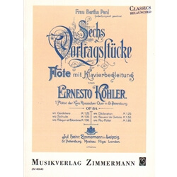 6 Daytime Pieces (Sechs Vortragsstucke), Op. 84 - Flute and Piano