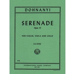 Serenade, Op. 10 - Violin, Viola and Cello (Study Score)