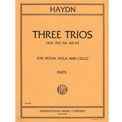 3 Trios, Hob. XVI: Nos. 40-42  - Violin, Viola and Cello (Parts)