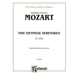 5 Viennese Serenades, K 439b - Two Violins and Cello (Parts)