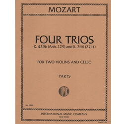 4 Trios, K 439b and K 266 - Two Violins and Cello (Parts)