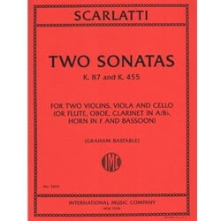 2 Sonatas, K. 87 and K. 455 - String Quartet or Mixed Quintet