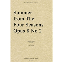 Concerto in G Minor, Op. 8 No. 2: Summer from The Four Seasons - String Quartet
