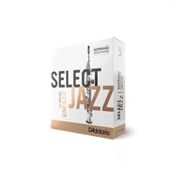 D'Addario Select Jazz Unfiled Soprano Saxophone Reeds - 10 Count Box