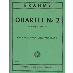 Quartet No. 2 in A major, Op. 26 - Violin, Viola, Cello and Piano