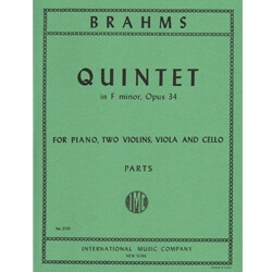 Quintet in F minor, Op. 34 - Piano, 2 Violins, Viola and Cello