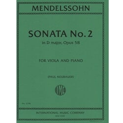 Sonata No. 2 in D Major, Op. 58 - Viola and Piano
