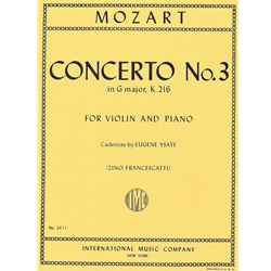 Concerto No. 3 in G Major, K. 216 - Violin and Piano