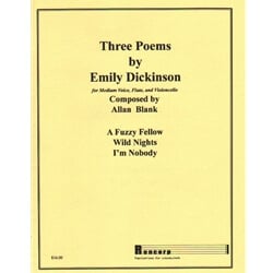 3 Poems by Emily Dickinson - Medium Voice, Flute, and Cello