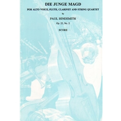Die Junge Magd, Op., 23, No. 2 - Alto Voice, Flute, Clarinet, and String Quartet (Score)