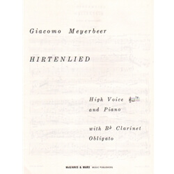 Hirtenlied - High Voice, Clarinet, and Piano