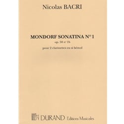 Mondorf Sonatina No. 1, Op. 58, No. 1b - Clarinet Duet