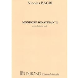 Mondorf Sonatina No. 2 - Clarinet Unaccompanied