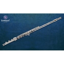 Tomasi Sterling Silver Flute with .925Ag Headjoint, French pointed arms, Offset G, Split E, Low B foot, Open hole
