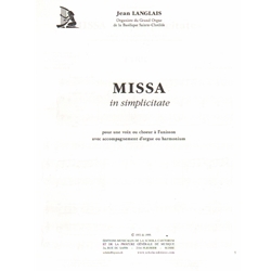 Missa in Simplicitate - Vocal Score