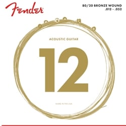 Fender 80/20 Bronze 70L Light (.012-.052) Acoustic Guitar Strings