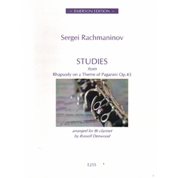 Studies from Rhapsody on a Theme of Paganini, Op. 43 - Clarinet Unaccompanied