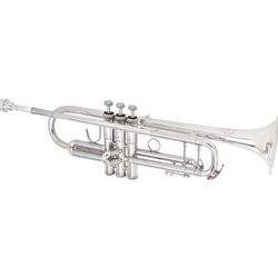 B&S Challenger 1 Professional Trumpet - Silver Plated Finish