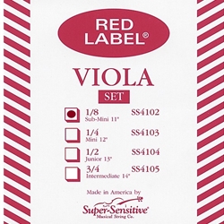 Super-Sensitive Red Label 11" Viola String Set