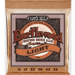 Ernie Ball 2148 Earthwood Phosphor Bronze Light Acoustic Guitar Strings - 11-52 Gauge