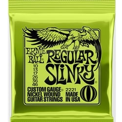 Ernie Ball 2221 Regular Slinky Nickel Wound Electric Guitar Strings - 10-46 Gauge