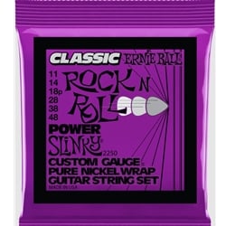 Ernie Ball 2250 Classic Rock N Roll Pure Nickel Power Slinky Electric Guitar Strings - 11-48 Gauge