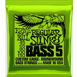 Ernie Ball 2836 Regular Slinky Nickel Wound 5-String Bass Strings - 45-130 Gauge