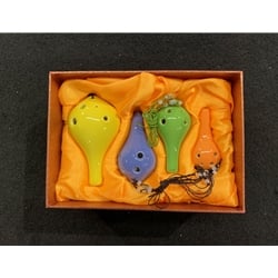 Focalink Set of 4 Ceramic Ocarinas Gift Box