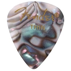 Fender Premium Celluloid Picks, 351 Shape - Thin, Abalone, 12-Pack