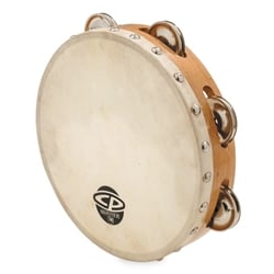 CP378 Single Row Wood Tambourine, 8 in