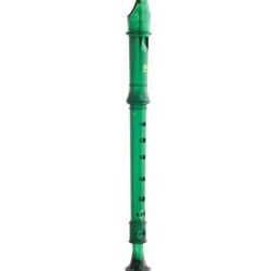 Tudor TD180 Green Candy Apple 2-Piece Soprano Recorder - Baroque Fingering