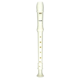 Tudor TD175 Ivory 1-Piece Soprano Recorder - Baroque Fingering