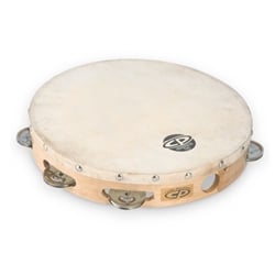 CP379 Single Row Wood Tambourine with Head, 10 in