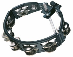 LP160 Cyclops Mountable Tambourine - Steel Jingles, Black