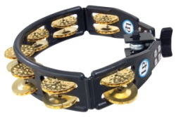 LP175 Cyclops Mountable Tambourine - Brass Jingles, Black