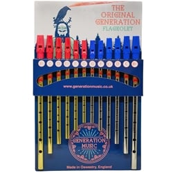 Set of 12 Generation Flageolets (Tin Whistles - 6 Keys)