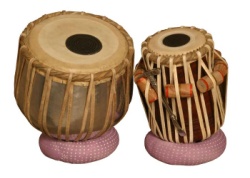 Mid-East TBSS-525 Banjira Standard Tabla Set - Aluminum Bayan and 5.25" Dayan