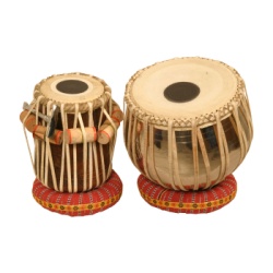 banjira Pro Tabla Set Nickel Plated Brass Bayan and 5.25" Dayan