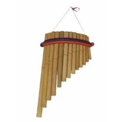 Inter-American Large Curved Cane Panpipe, 13 Note
