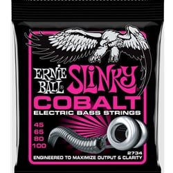 Ernie Ball 2734 Super Slinky Colbalt Electric Bass Strings - 45-100 Gauge