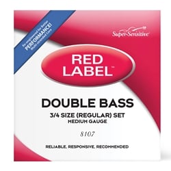 Super-Sensitive Red Label 3/4 Size Bass String Set