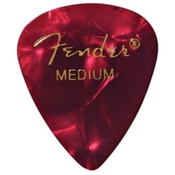 Fender Premium Celluloid Picks, 351 Shape - Medium, Red Moto, 12-Pack